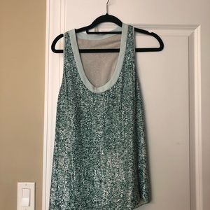 Silk DVF sequened sleeveless top